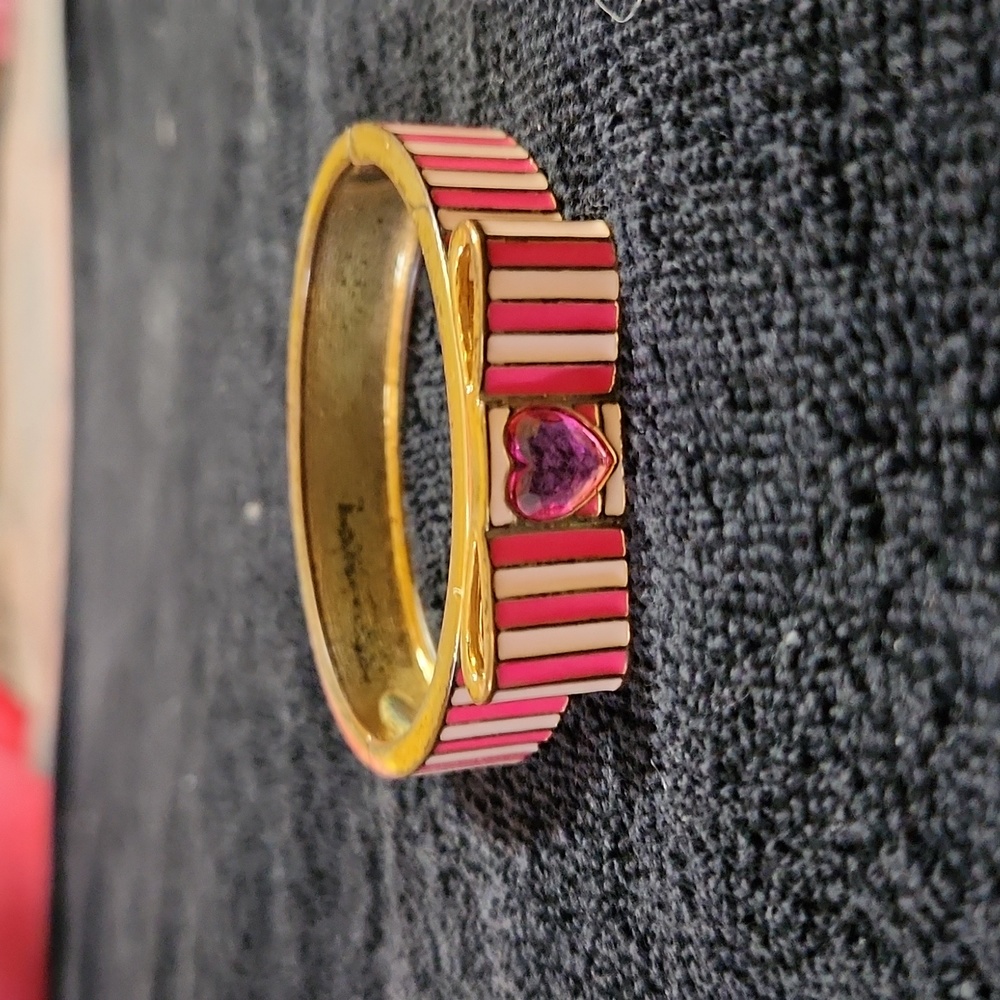 PINK STRIPED BANGLE BRACELET